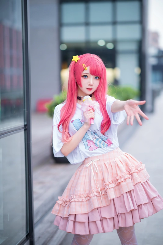 LOLITA小偶像打歌服 LOLITA上新夏日穿搭粉@楚楚子紫@鹤祈 - 楚楚子w